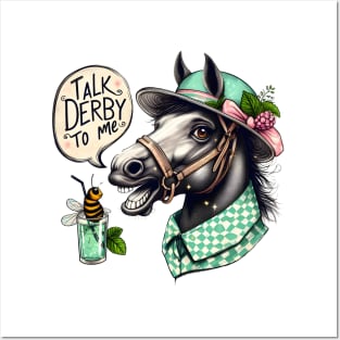 Bee Talk Derby To Me -mint juleps-Derby Horse Racing Fan Funny Derby Day Posters and Art